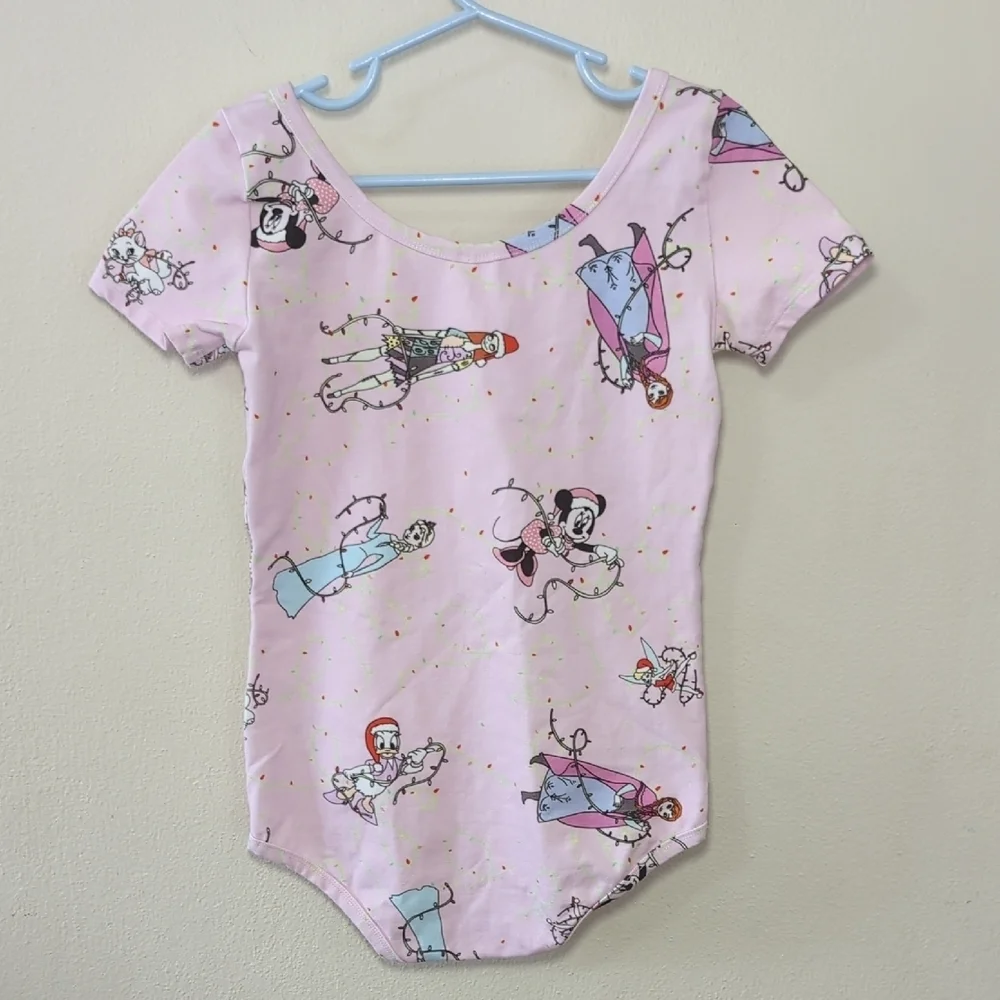 Wild Rich Kids Disney Christmas Leotard Sally Skellington Anna Elsa Size 9/10